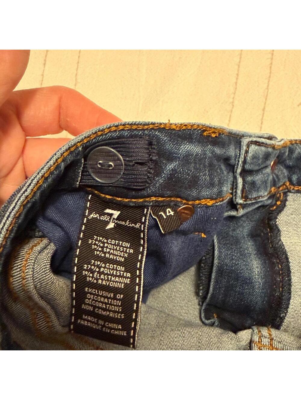7 For All Mankind Austyn‎ Relaxed Straight Denim Jeans Size 14 - Picture 4 of 7